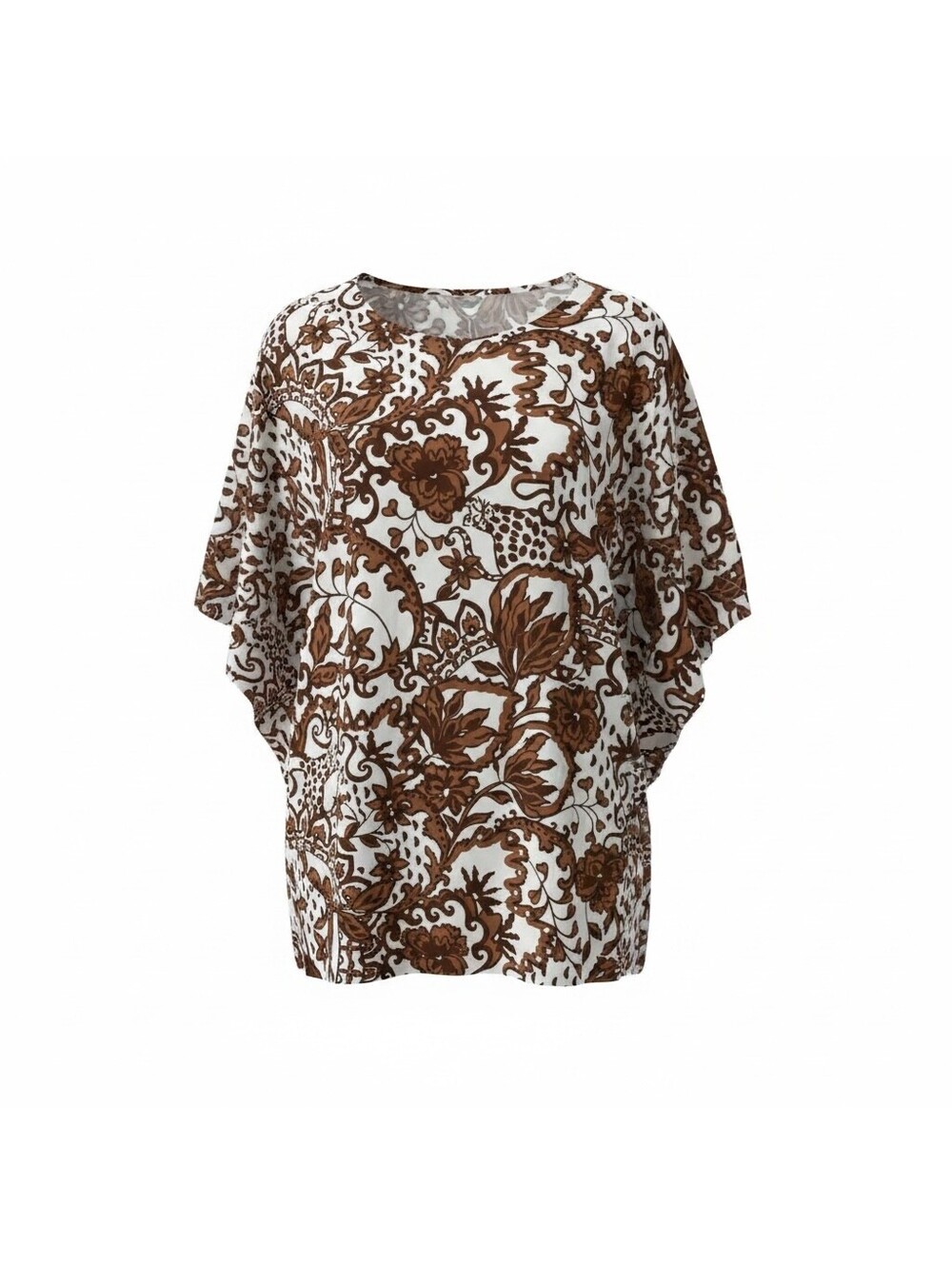 Lilly Pulitzer Britina Tunic Brown Floral Print Size S/M